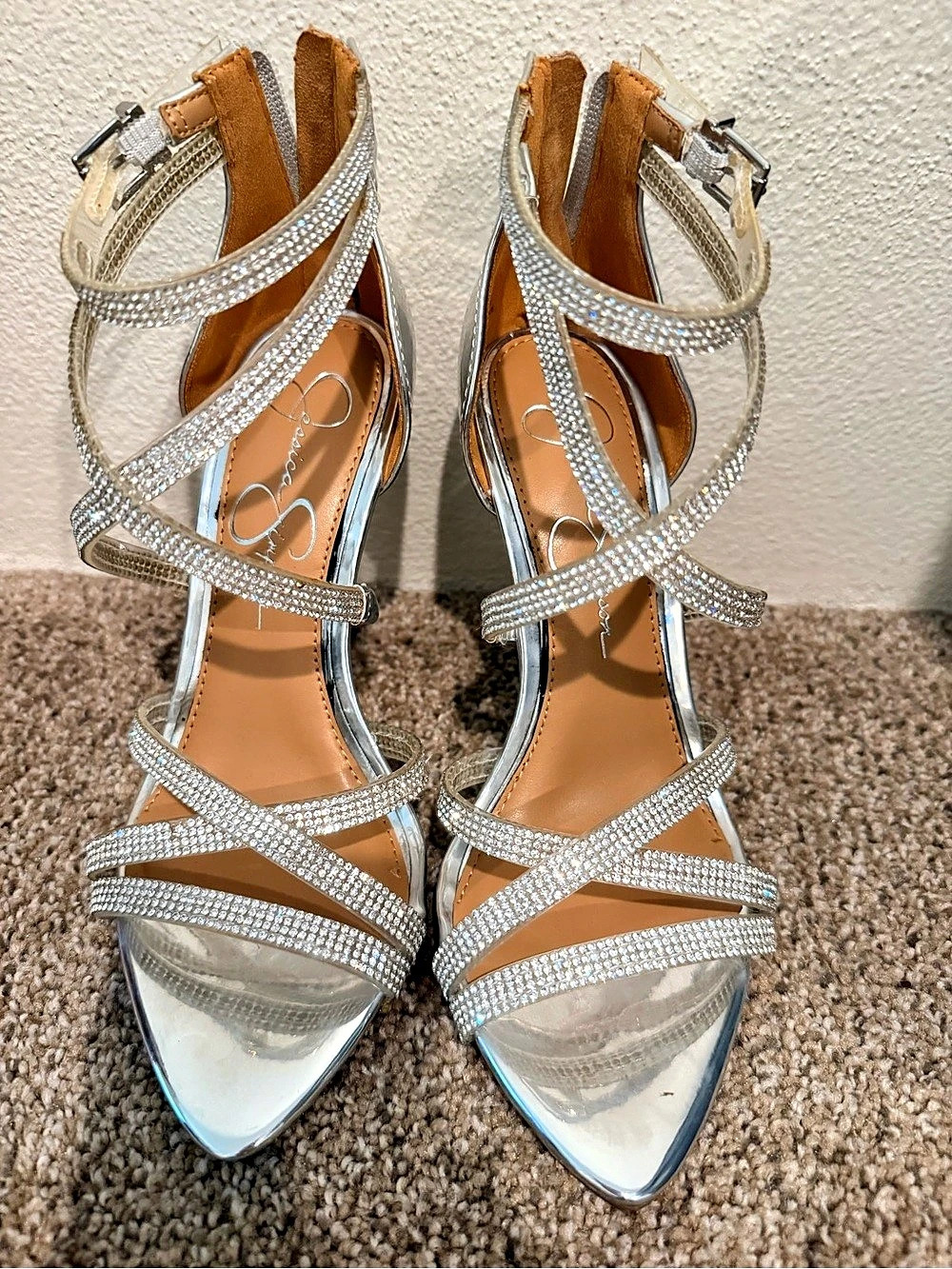 Jessica Simpson Wylanne Stiletto High Heels Silver